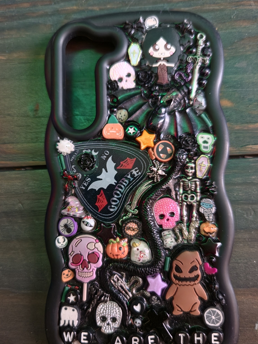 Decorative Black Gothic Halloween Phone Case - Matte Black